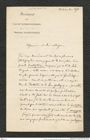 Nachlass Franz Steindachner, Brief von Jules de Guerne an Franz Steindachner (13.12.1891), Inv.Nr. 186.02, Seite 1